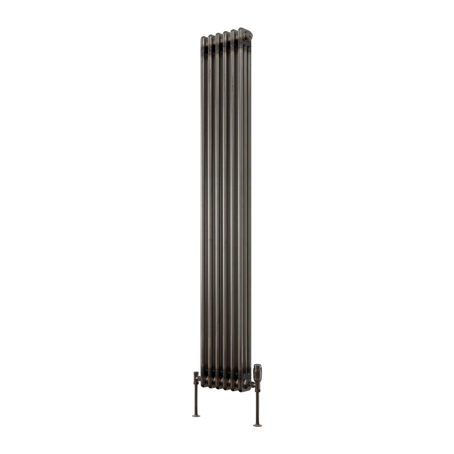 Lacquered & Raw Metal Radiator - 2 Columns, Tall 1800mm High | 290mm Wide