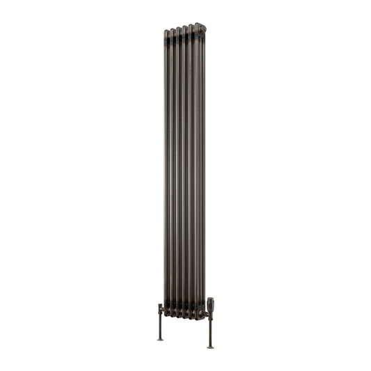 Lacquered & Raw Metal Radiator - 2 Columns, Tall 1800mm High | 290mm Wide