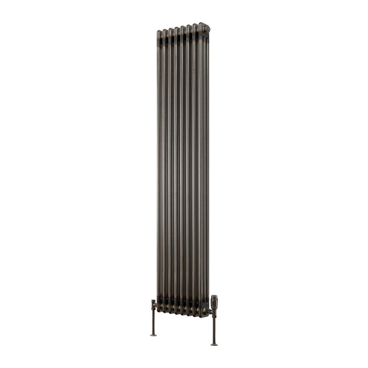 Lacquered & Raw Metal Radiator - Large 3 Columns, 1800mm High | 380mm Wide
