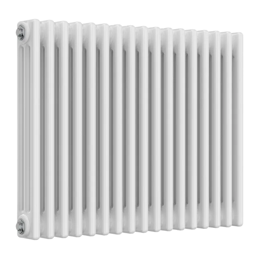 White Designer Radiator - 3 Columns, 785mm Wide | 600mm High